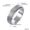 VQYSKO New Rotatable Matte Ring In Multiple Colors, Simple and Versatile 6MM Stainless Steel Ring