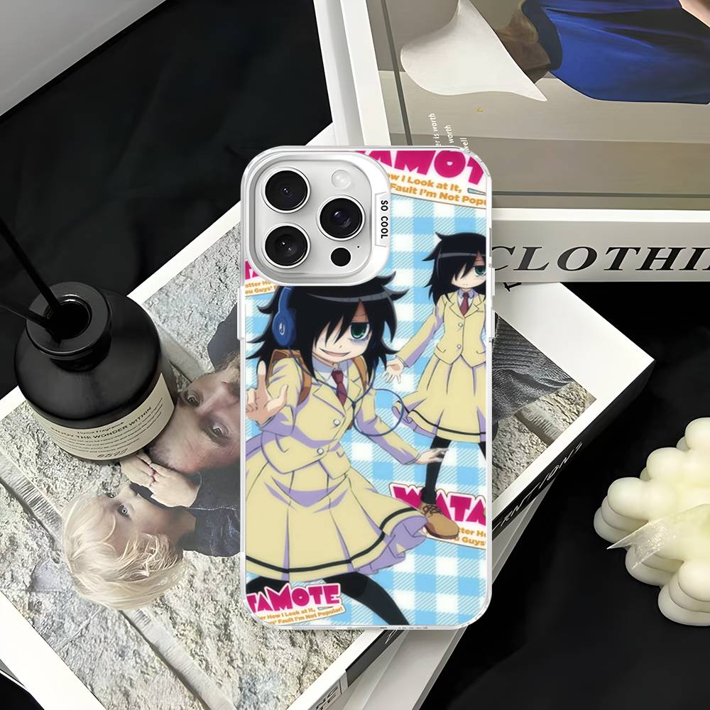 Watamote K-Kuroki T-Tomoko Phone Case For IPhone 17 16 15 14 13 12 11 Pro Max Color Black Matte Cover