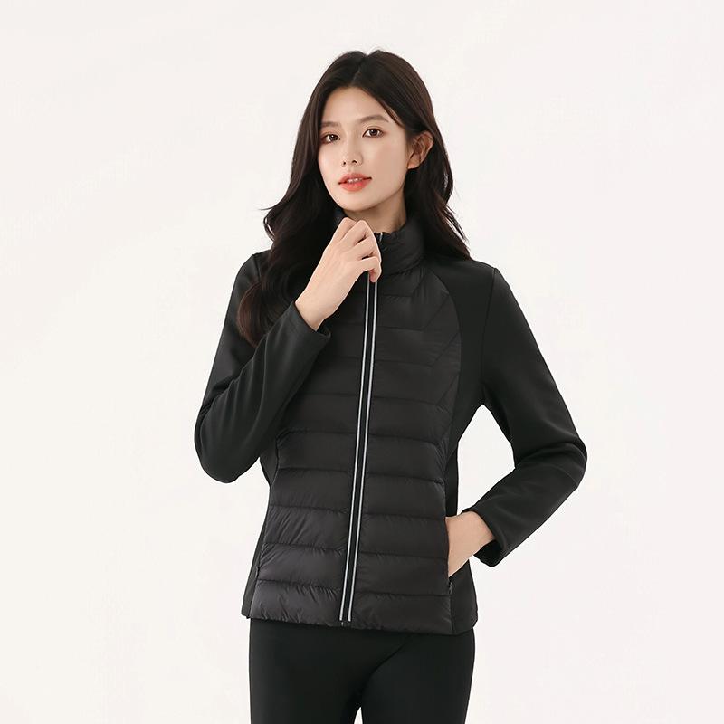 Yoga sports down jacket women's winter white duck down liner light and slim outdoor mountaineering fitness slim jacket