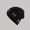 Women's Pullover Hats Korean Bow Simple Fashionable Versatile Knitted Hats Sweet Cool Y2K High Quality Pullover Hats For Girl