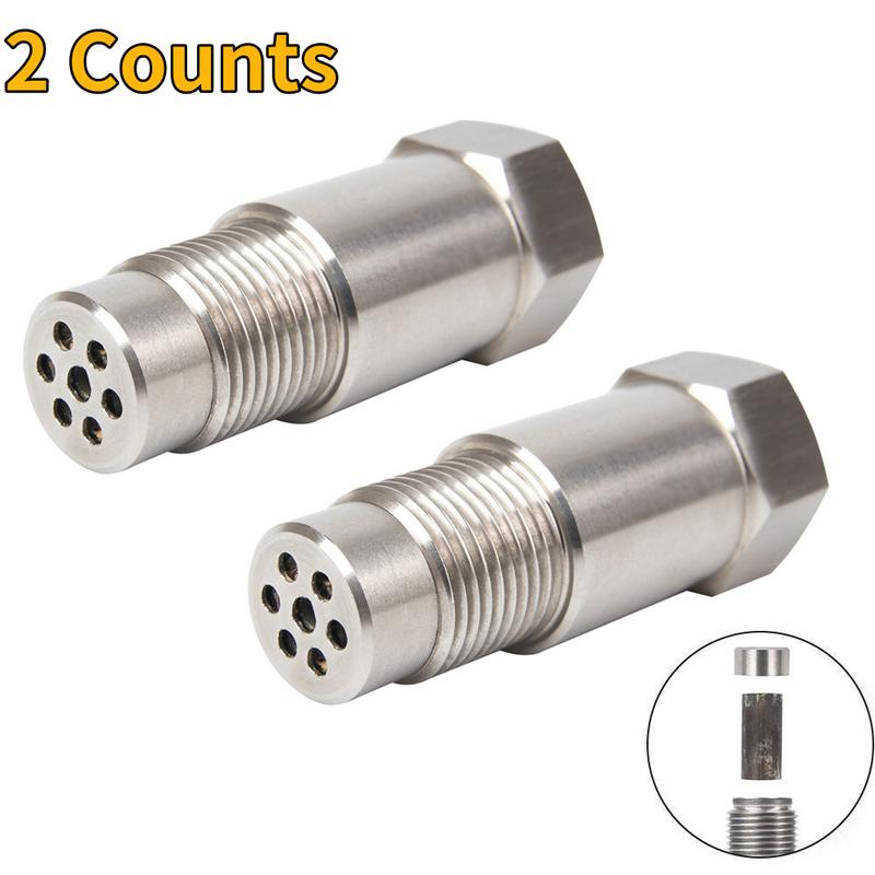 Oxygen Sensor Spacer Adapter, 2 Counts Auto O2 Sensor Connector Adapter, Stainless Steel Automotive M18*1.5