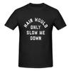 Unisex "Hair Would Only Slow Me Down" Graphic T-Shirt, Soft 100% Cotton Casual Short-Sleeve Round Neck Top with Bald Humor Print