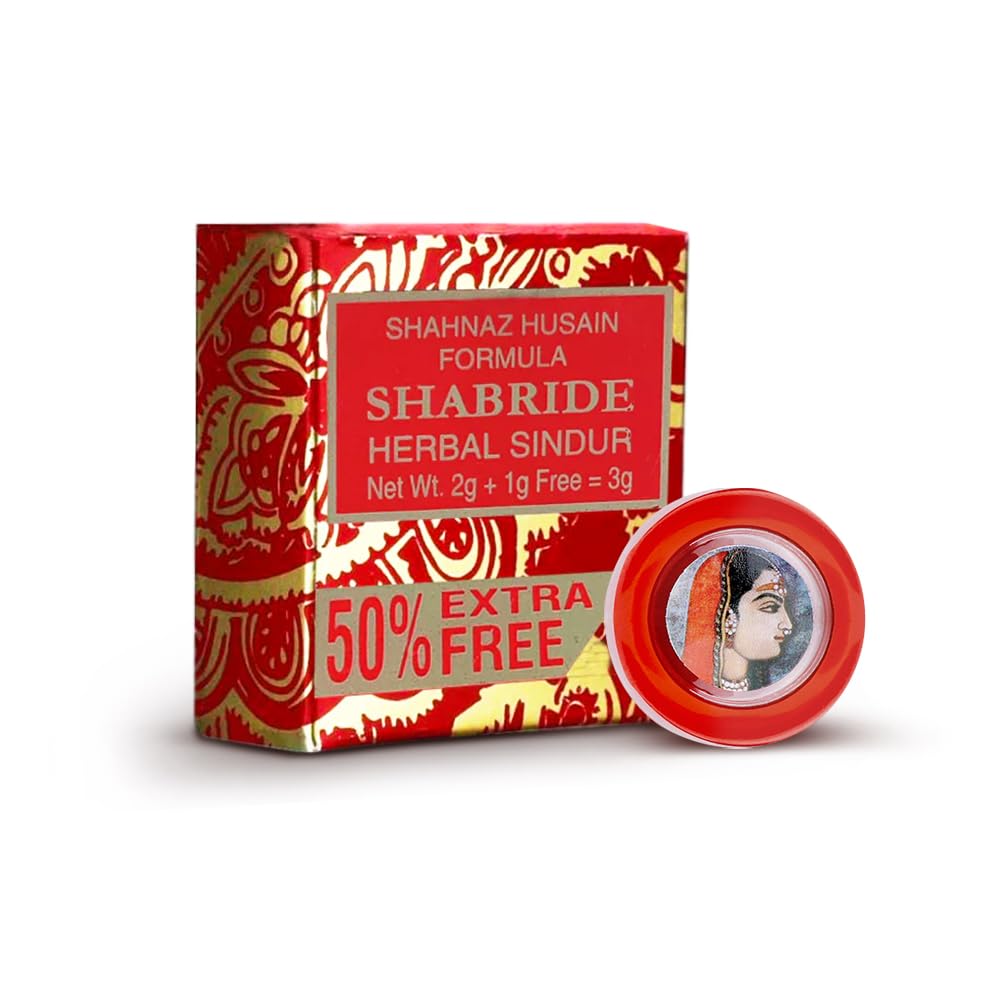 

Shahnaz Husain Shabride Herbal Sindoor Powder Red 3 G Traditional Forehead Color Long Wear Daily Use Ceremony