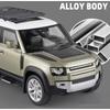 1/18 Range Rover Defender SUV Alloy Car Model Diecast Metal Toy Off-road Vehicles Car Model Sound and Light Simulation Gift