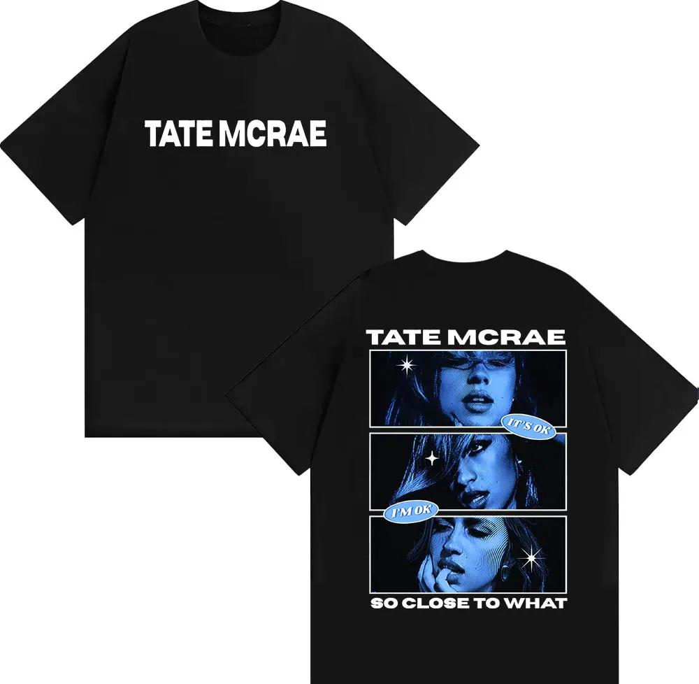 2026 SpringSummer Tate McCray X What Print Mens and Womens Clothing Fashion Aesthetics Short Sleeve TShirt