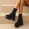 Elastic Socks Boots 2026 Autumn/Winter New Thick Soled Casual Single Shoes High Cudgeon Foot Fashion Boots