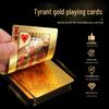 Gyllene Poker PVC Svart Rutnät Guldfolie Spelkort: Vattentät, Skrynkbeständig, Slitstark.