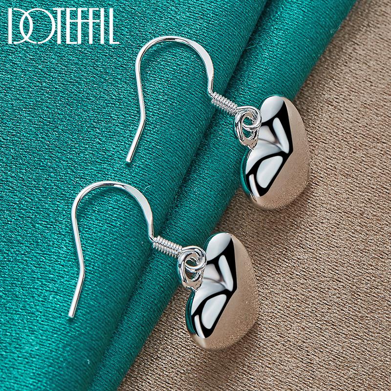 Cercei cu pandantiv inimă Cadou Bijuterii de modă din argint