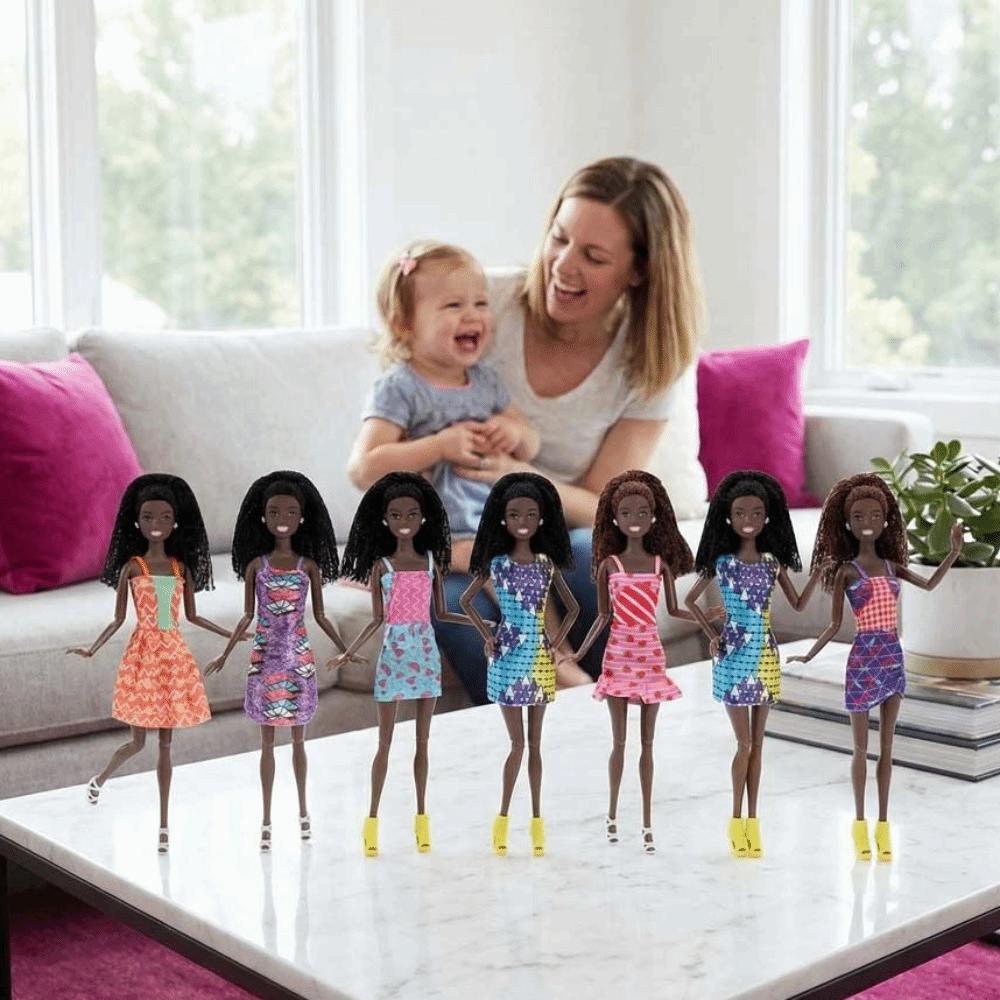 Black Skin African Girl Princess Doll Brown Hair Black Princess Doll Kids Toys