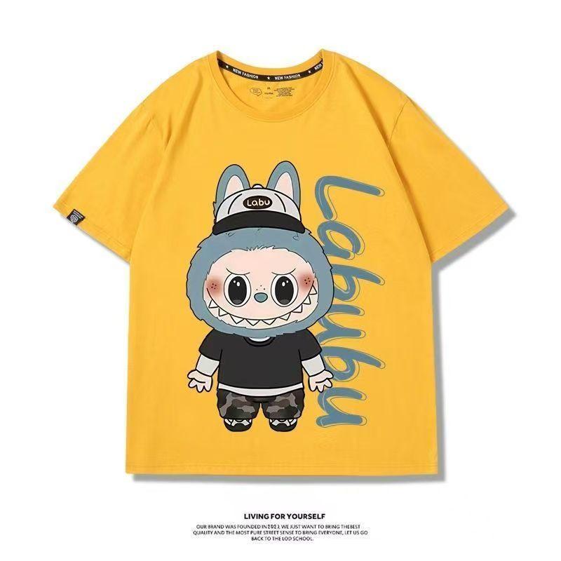 Kreslené tričko LABUBU s potiskem anime pro děti Zábavný top pro kluky a holky Dětský dárek