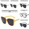 European Style Large Square Sunglasses With Uv Protection For Summer Outings And Street Fashion