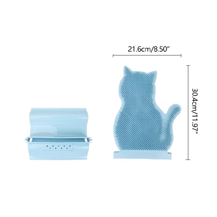 Kitten Shape Cats Massager Toy for Short Long Haired Cats Self-message Brush Tool