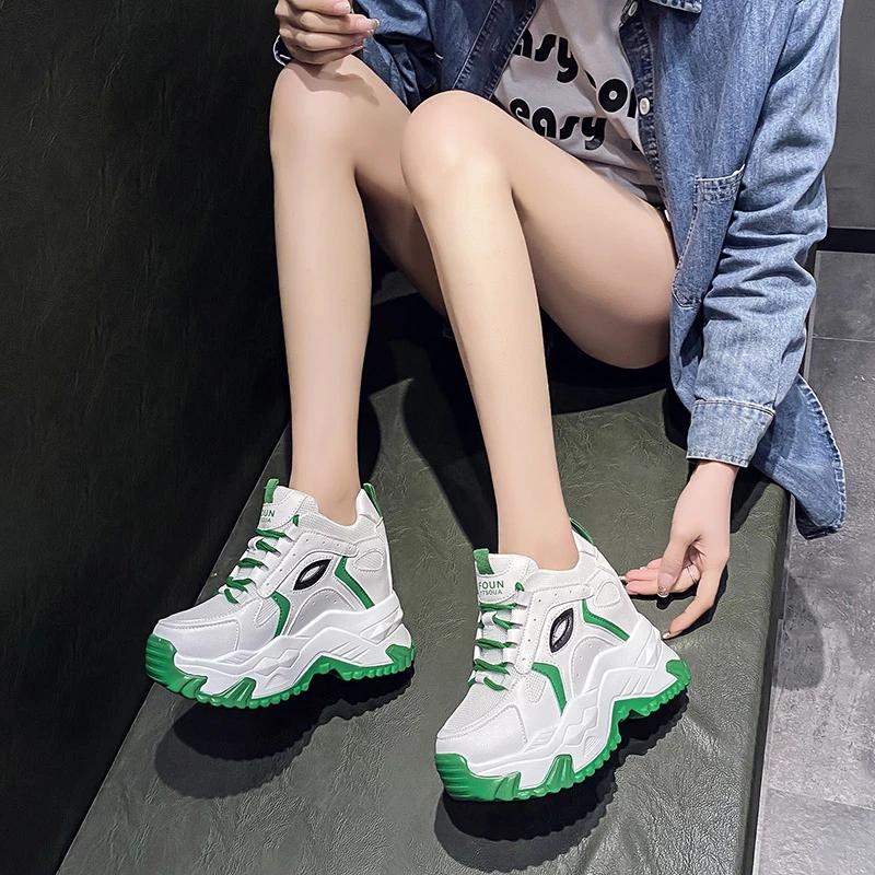 Fashion Top Quality Platform Shoes Women's Chunky Platform Sneakers Lovely Casual Sneakers Luxury Fashion Brand Increase Dad Shoe News