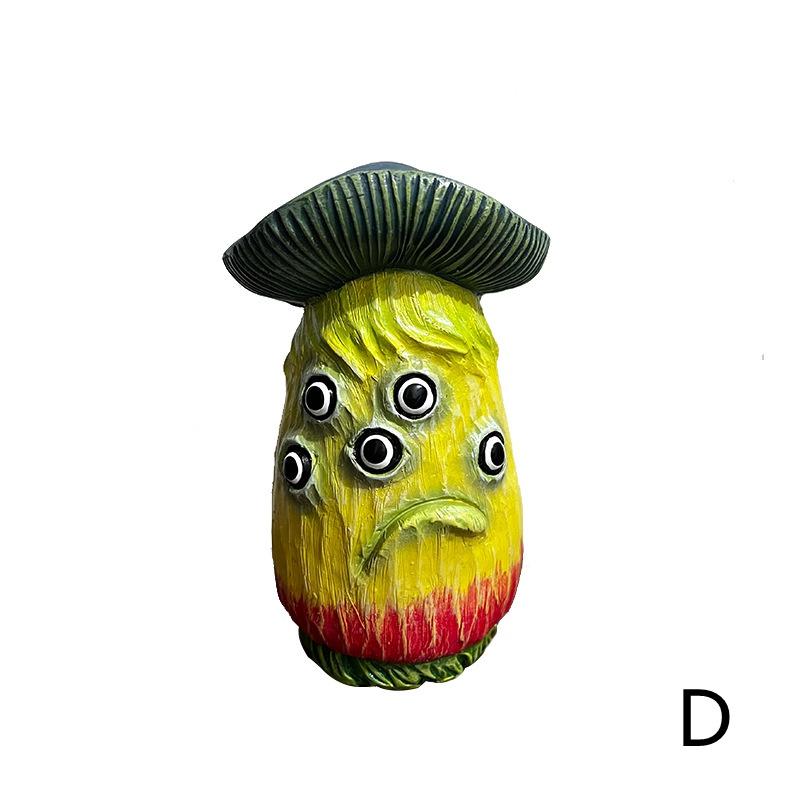 New Halloween Creative Skull Mushroom Sculpture Monster Resin Crafts Home Garden Decorations Office Desktop Decorations