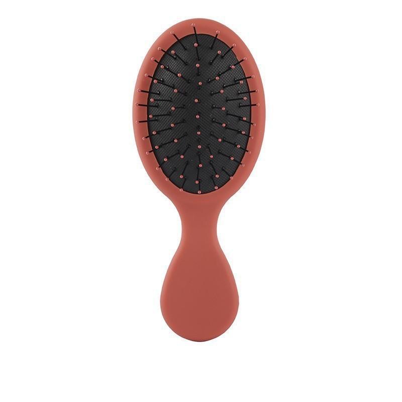Mini Detangling Hair Brush With Soft Matte Rubber Handle Gentle Scalp Bristles For Curly Hair Massage Daily Travel Use Multi