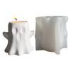 Halloween Candle Holder Silicone Molds Epoxy Resin Molds 3D Ghost Candlestick Molds Plasters Molds Casting Moulds