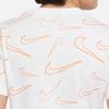 Nike Logo Pattern Printed Round Neck Short Sleeve T-Shirt Kids Tops White DO1815-100