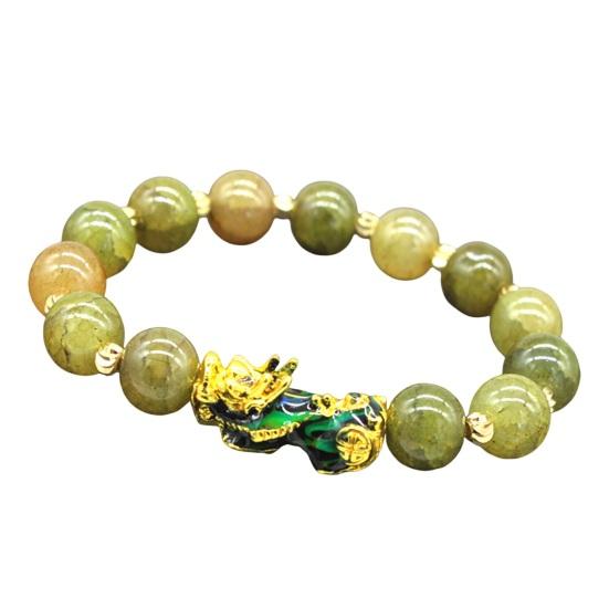 Unisex Bracelet Pixiu Smooth Vintage Feel Temperature Exquisite Elastic Luxury Release Stress Enhance Well-being Bracelet Lady Lightweight Bracelet