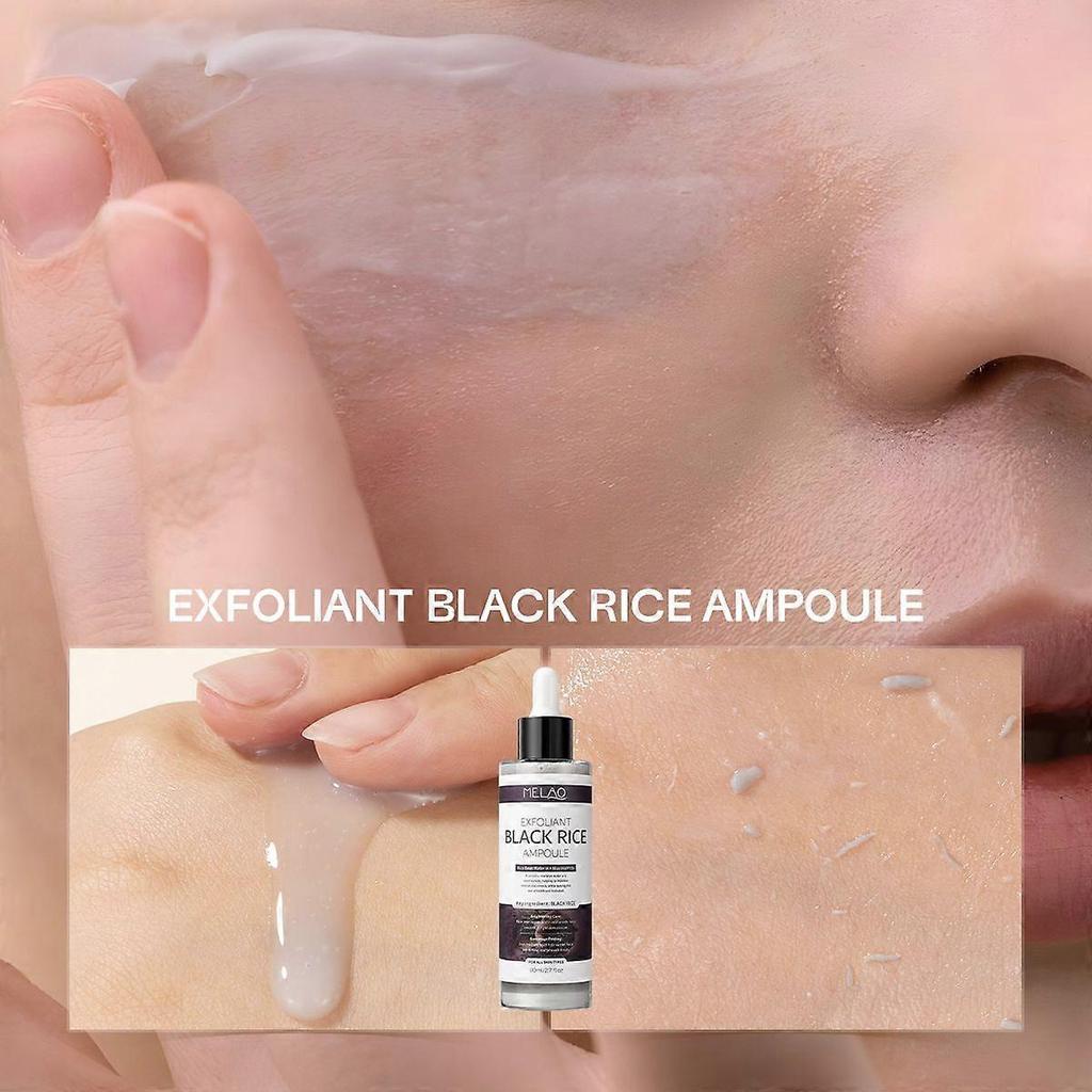 Tonico Esfoliante Riso Nero e Riso Bianco, Duo Ampoule Glow Riso Shot, Ampolla Idratante alla Niacinamide per Cura Quotidiana della Pelle, Minimizzatore Pori per Al