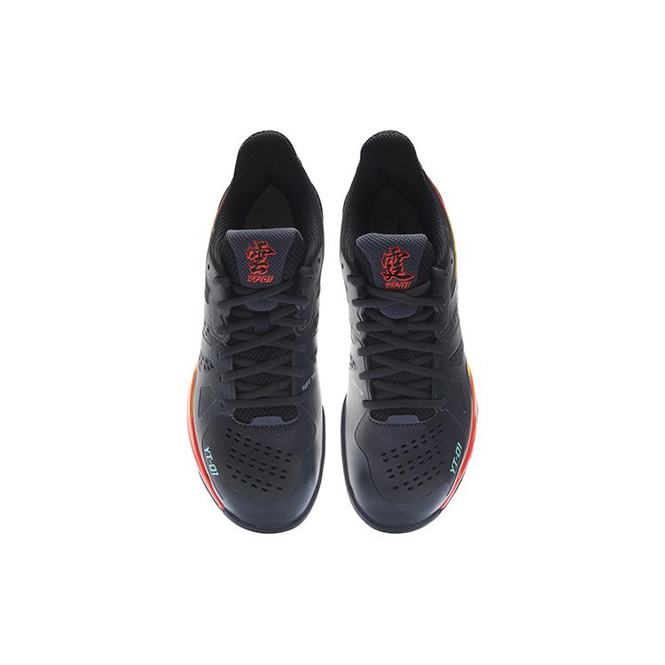 New LiNing Cloud Thunder Cushioned Slip Resistant Abrasion Resistant Breathable Low Top Badminton Shoes Unisex Black AYAS028-5