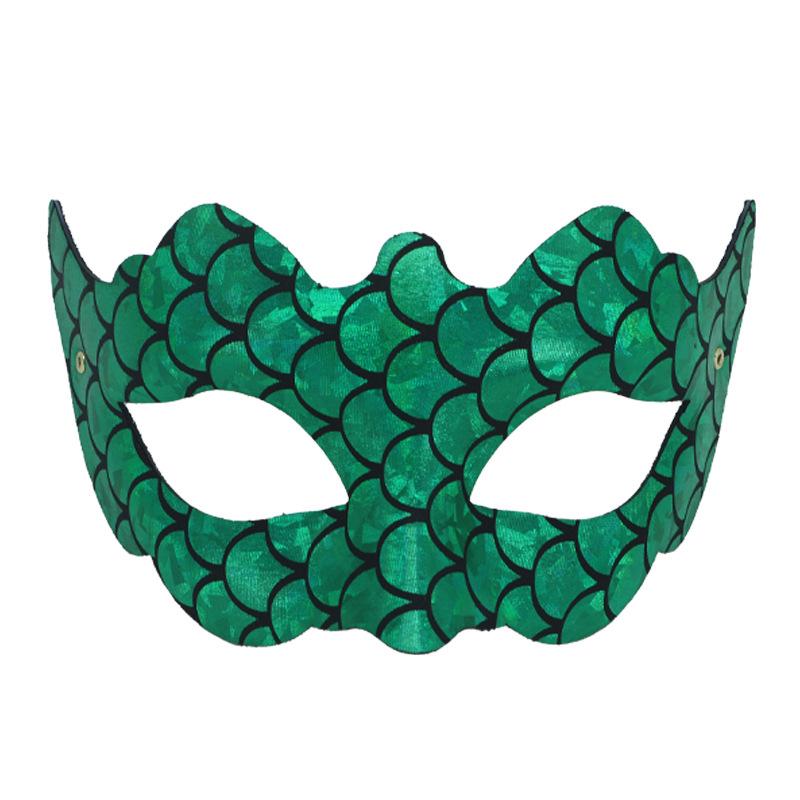 Iridescent Mask Lightweight Party Performance Prop Women Costume Mask Mystical Fish Scale Mask For Themed Parties Prom