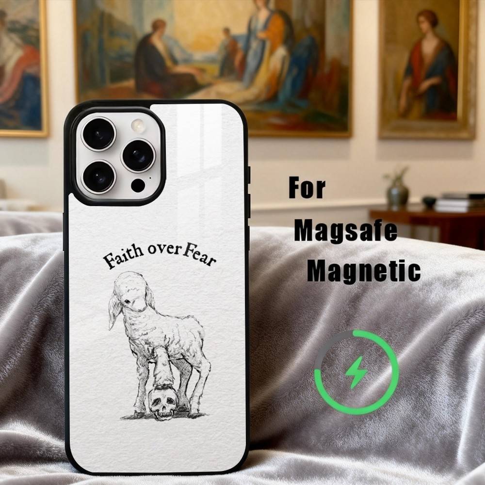 C-Christian A-Art Phone Case For iPhone17,16,15,14,13,12,11 Plus,For Magnetic Wireless Charge Cover