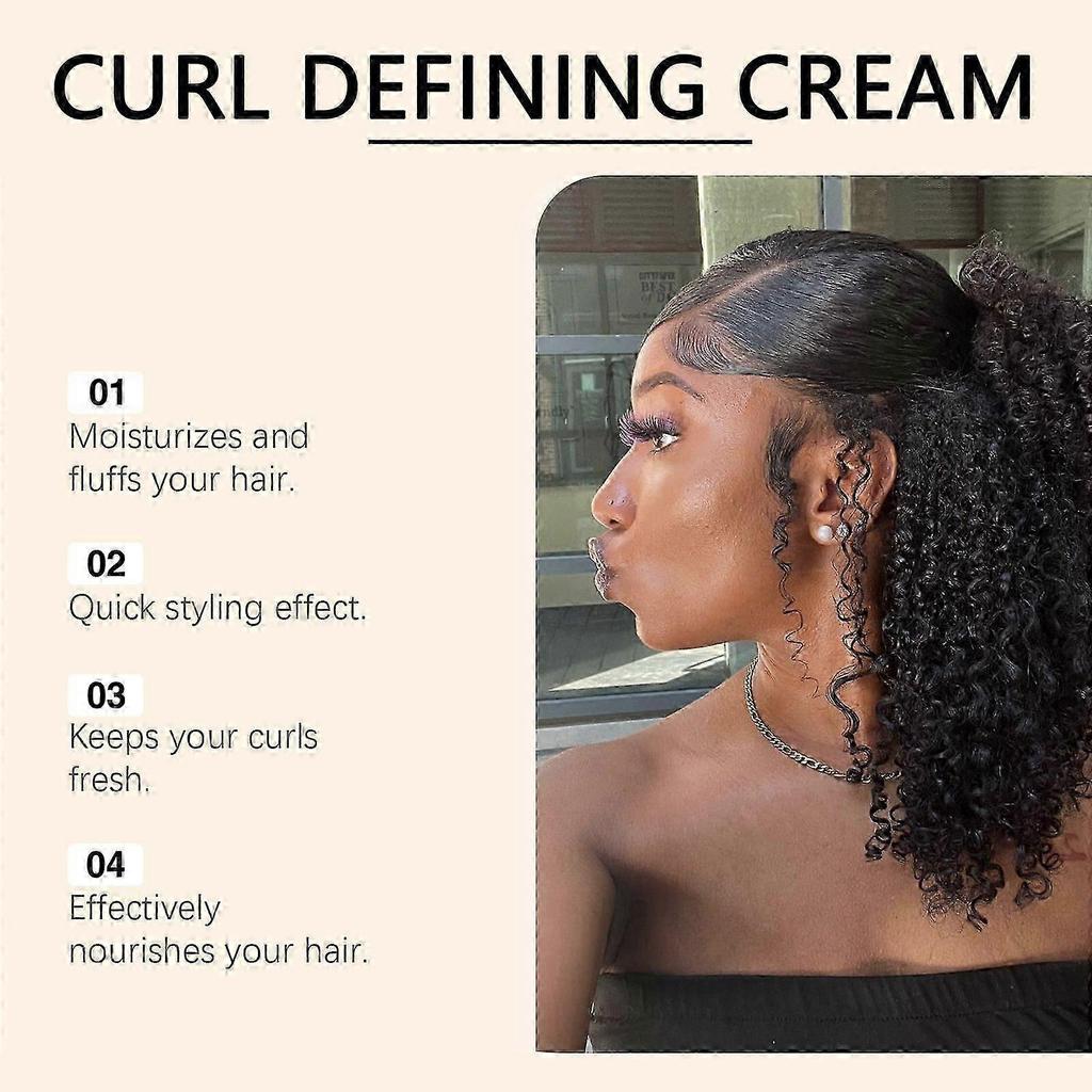 Curl Defining Cream for Curly Hair, Anti-Frizz Curling Cream To Define All Curly Types & Hair Textures Curling Perfection