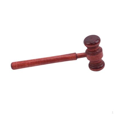 Auction Court Hammer Cosplay Tool Sturdy Wood Role Play Toys Gifts Courtroom Gavel