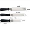 3 Metal Cake Offset Spatulas, 6 8 & 10 Inch Frosting Angled Icing Spatula for Decorating