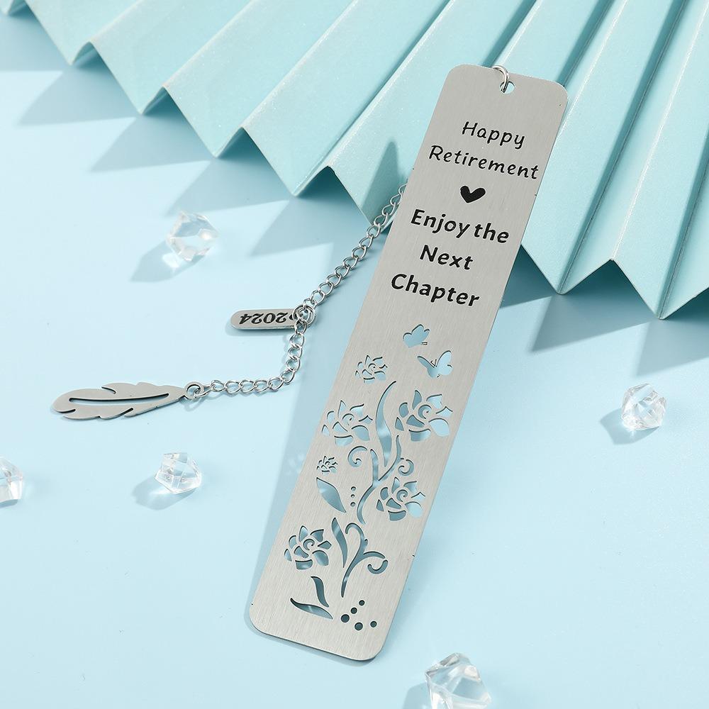 DIY Art Craft Engraved Bookmark Hanger School Stationery Book Clip Employee Gratitude Gift Office Supplies Retirement Bookmarks