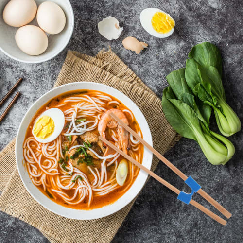 PRETYZOOM Training Chopsticks, Chopstick Helper, Practice Aid, Non-Slip, Interchangeable, for Adults and Children, Training Tool, Home Use, Pack of 6,