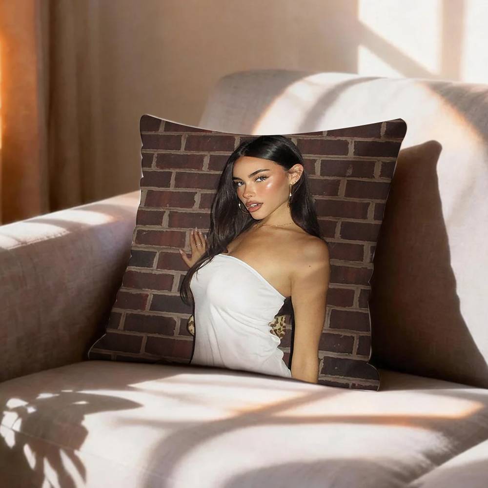 COOL SINGER MMadison Beer Pillow Case Pattern Printed Pillowcase For Living Room Sofa Cushion Cover