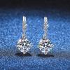 Sterling Moissanite Stud Earrings With Tassel Dangle Women Elegant Geometric Design Korean Style Fresh Sweet