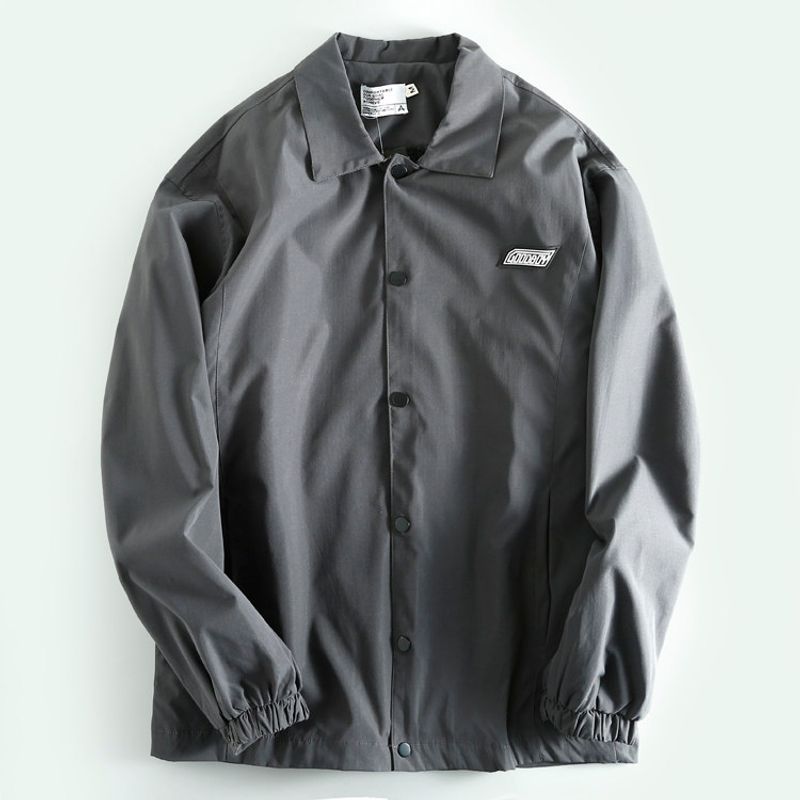 Spring and Autumn New Imported Muscle Lines Face Anti-Wrinkle Profile Lapel Jacket Men s Short Casual Men s Spring and Autumn Outerwear Tide Gray M