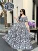Off-Shoulder One-Neck Cotton Silk Dress Children's Summer Dress Bohemian Island Vacation Dress Travel Beach Dress