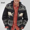 Men's Casual Vintage Sweater Cardigans Zip Up Knitted Sweater Long Sleeve Cardigan Sweaters for Male Open Front Fall Winter Knitted Jacket Outwear