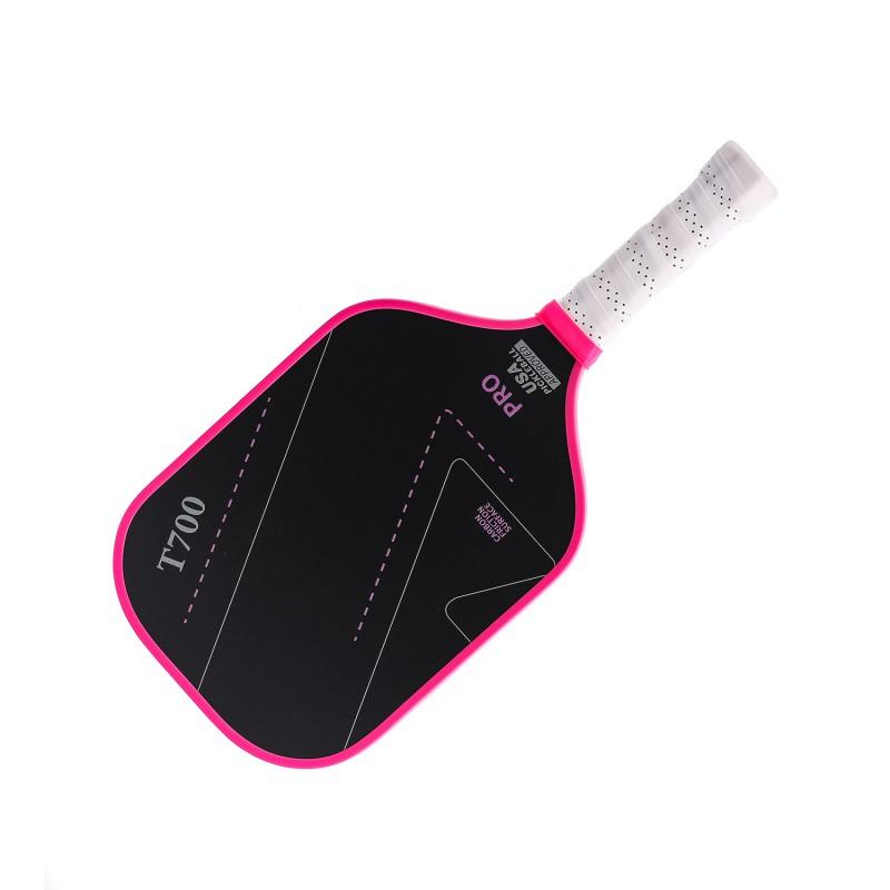 Carbon Fiber Pickleball Paddle T700 Rough Matte Surface Outdoor Long Handle Racket Beginners Recreational Players