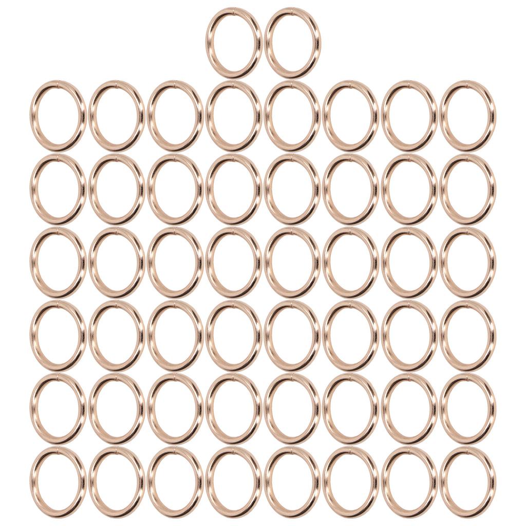 50Pcs Metal Rings 15x3mm Iron Material Sturdy Durable Multifunctional Exquisite O Rings MetalGold