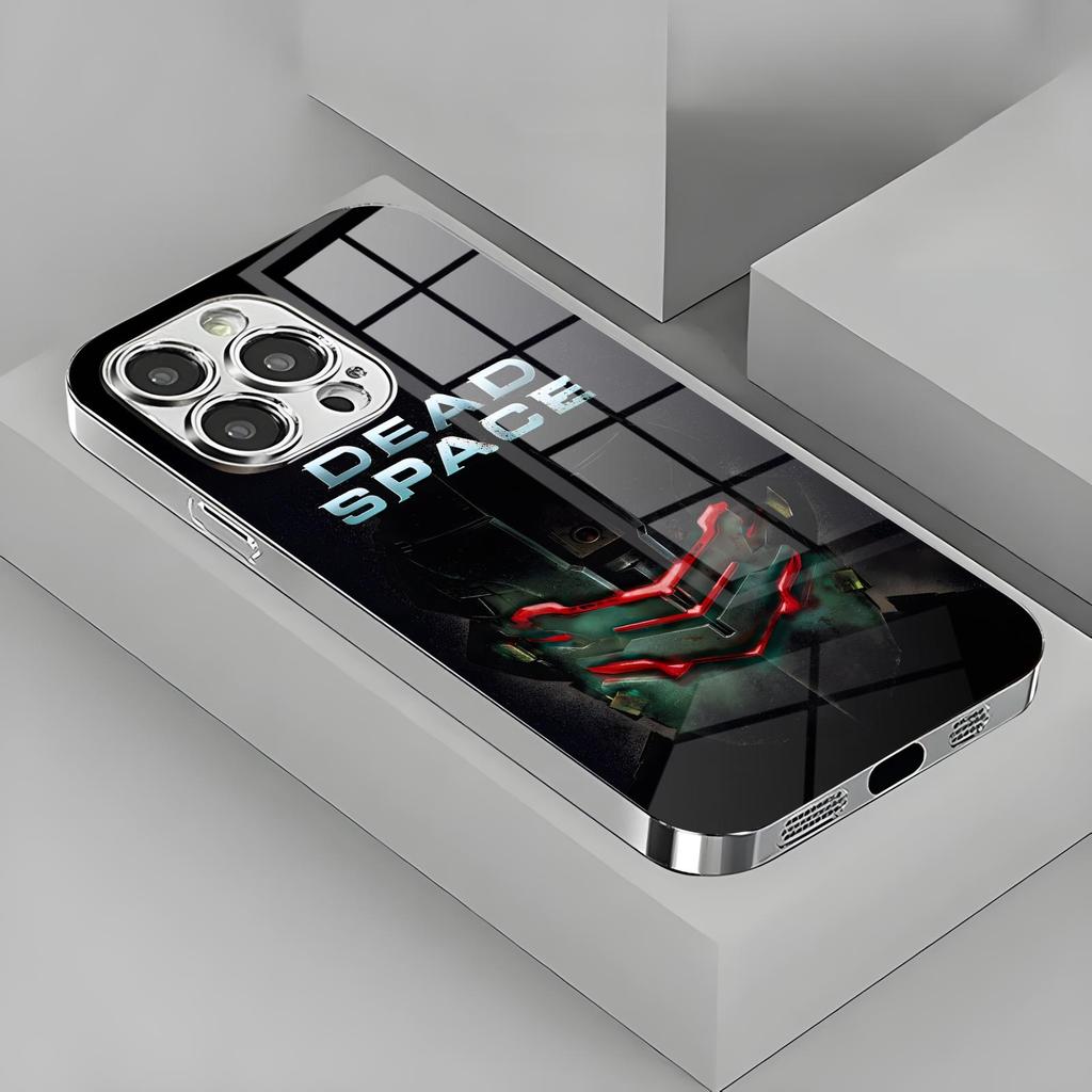 hot game Dead Space Phone Case For iPhone17 16 16e 15 14 13 12Plus Mini Pro Max Electroplated glass Phone Case