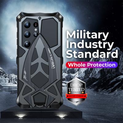 Shell Screen Protector For Samsung S24 Ultra Luphie Rugged Phone Case Armor Galaxy Cover Shockproof Metal Fundas Military Bumper
