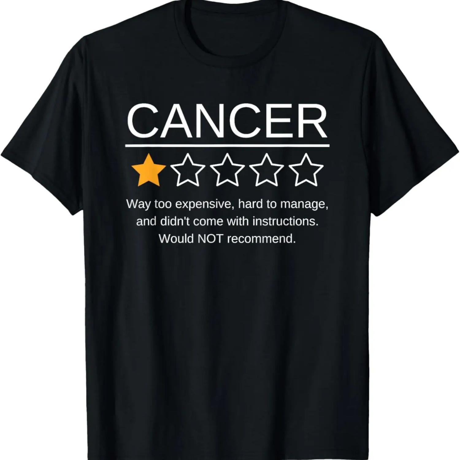 

Funny Cancer Awareness One Star Rating Esophageal Ovarian T-Shirt XXXXXL чёрный