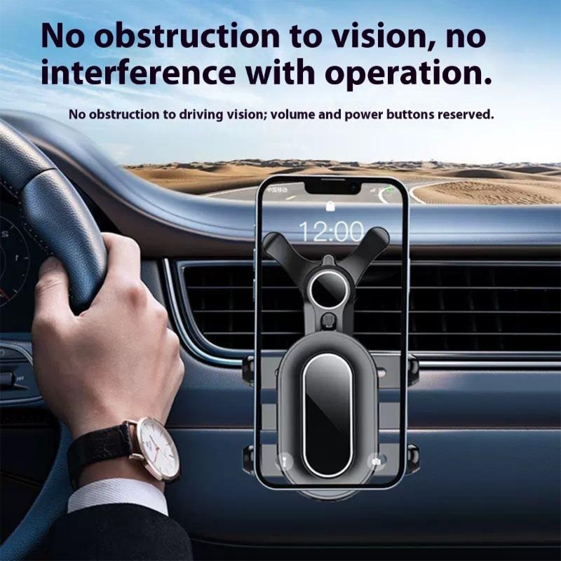 Dashboards Phone Mount With Secure Lock 360 Rotation Clip On Air Outlet Cellphone Holder For 4.7-7.2inch
