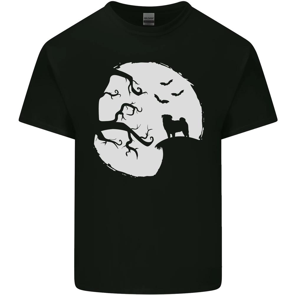 Halloween Pug Dog Unisexs Cotton TShirt Tee Top S