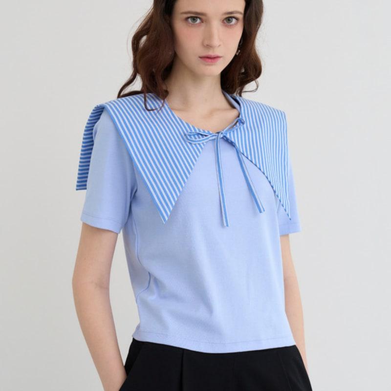 

LE YIEL Накидка-воротник с лентами_Синий BLUE