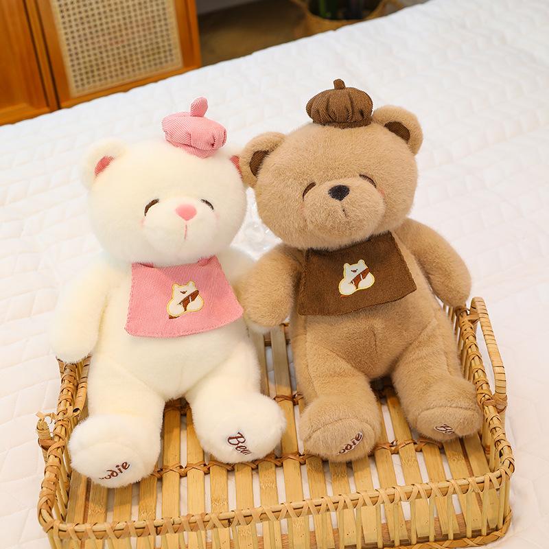 Cute Teddy Bear Doll Children's Soothing Rag Doll Cake Shop Baking Bear Plush Toy Large Couple Bear