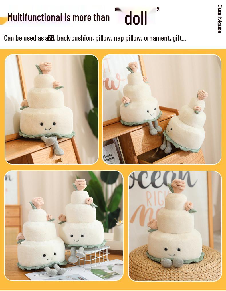 Wedding Cake Plush Doll - Creative Gift for Girls, Birthdays, Engagements, and Banquets