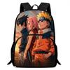NARUTO Cartoon Anime Kids Backpack,With Adjustable Shoulder Strap & Front Pocket,Lightweight & Durable,for Boys & Girls Age 5-10
