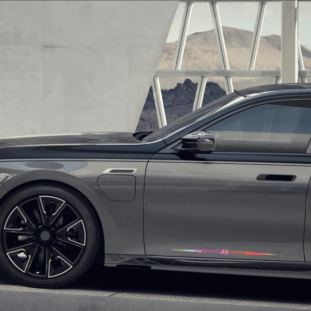 Colorful Laser Car Sticker Car Body Waterproof Sunscreen Decals For Hyundai Genesis N-LINE I10 I20 I30 I40 IX20 IX35 Kona Getz R8
