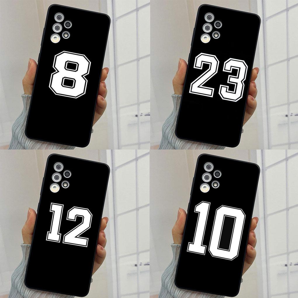 Casing for Motorola Moto G86 G57 G14 G34 G67 G84 G24 A54 G15 G17 Power Cover Phone Case Number Football Basketball Sport Lucky