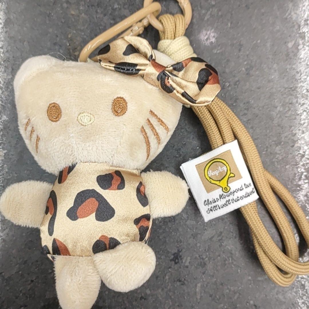 

Милый принт Леопард Китти Плюшевая кукла Брелок Модная черная кожаная сумка 15см Подвеска